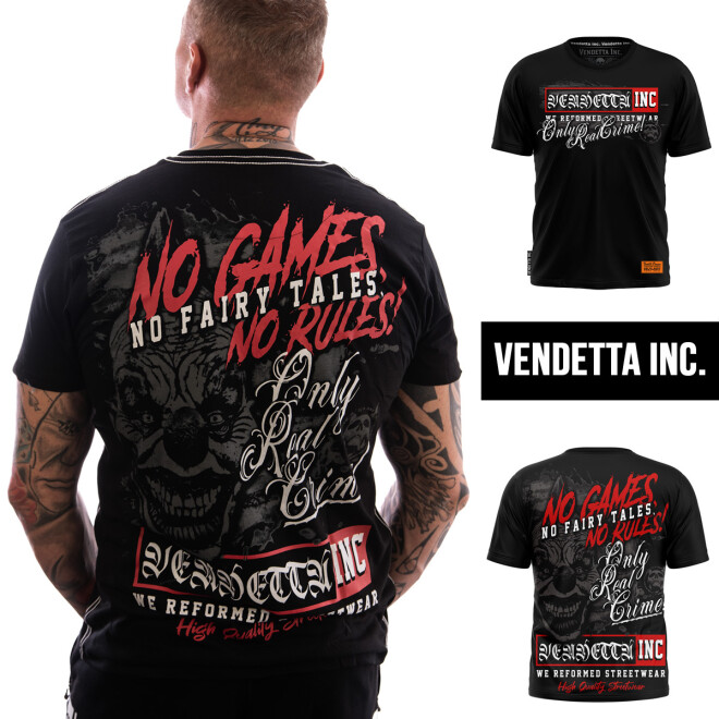 Vendetta Inc. Shirt No Games schwarz VD-1206 1