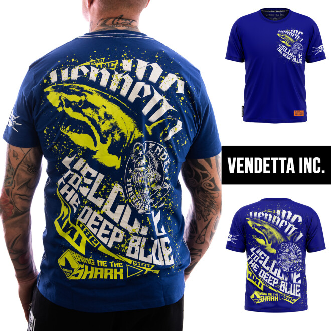 Vendetta Inc. Shirt Shark navy VD-1209 1