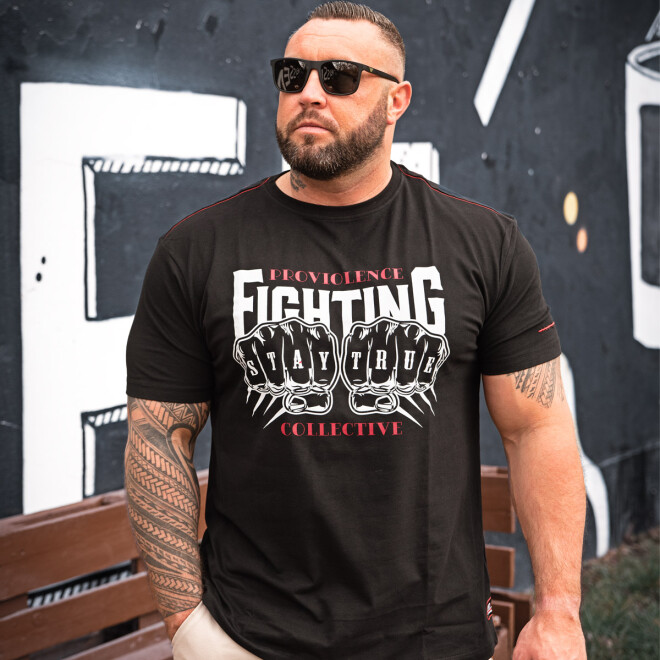 Pro Violence Männer T-Shirt Fighting schwarz 2