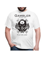 Stuff-Box Skull Gambler Shirt weiß Männer