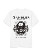Stuff-Box Skull Gambler Shirt weiß Männer