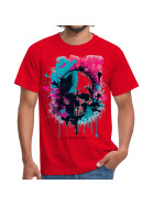 Stuff-Box Splash Skull Shirt rot Männer 1