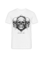 Stuff-Box Three Skulls Shirt weiß Männer 3XL
