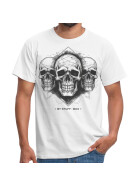 Stuff-Box Three Skulls Shirt weiß Männer 1