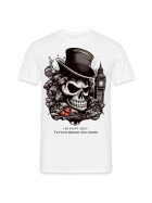 Stuff-Box London Skull Shirt weiß Männer
