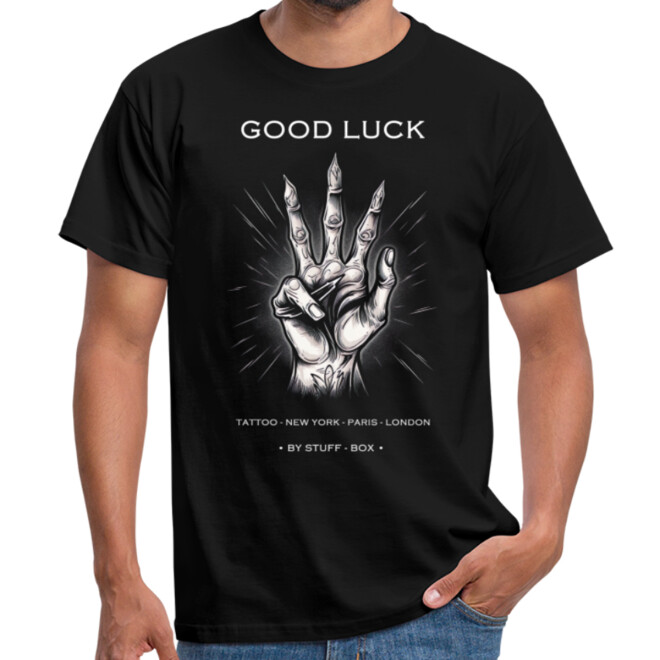 Stuff-Box Good Luck Shirt schwarz Männer 11