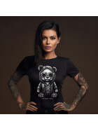 Stuff-Box Cool Bear Frauen Rundhals Shirt schwarz 11