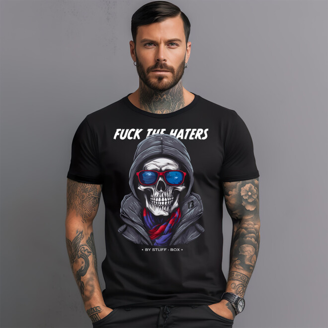 Stuff-Box Fuck the Haters Shirt schwarz Männer 1