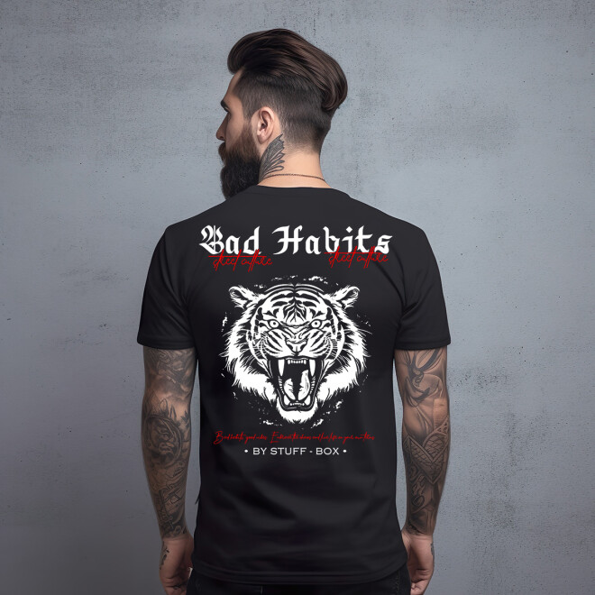 Stuff-Box Bad Habits Shirt schwarz Männer 1