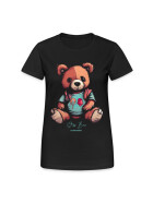 Stuff-Box Buddy Bear Frauen Rundhals Shirt schwarz 22