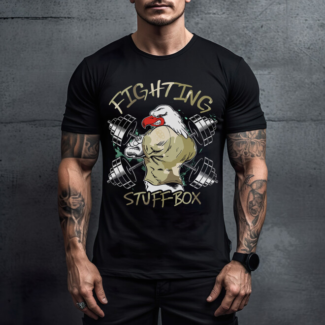 Stuff-Box Fighting Shirt schwarz Männer 1
