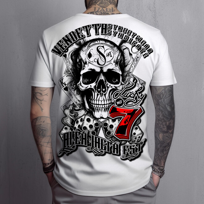 Vendetta Inc. Shirt Lucky 7 weiß VD-1278 11