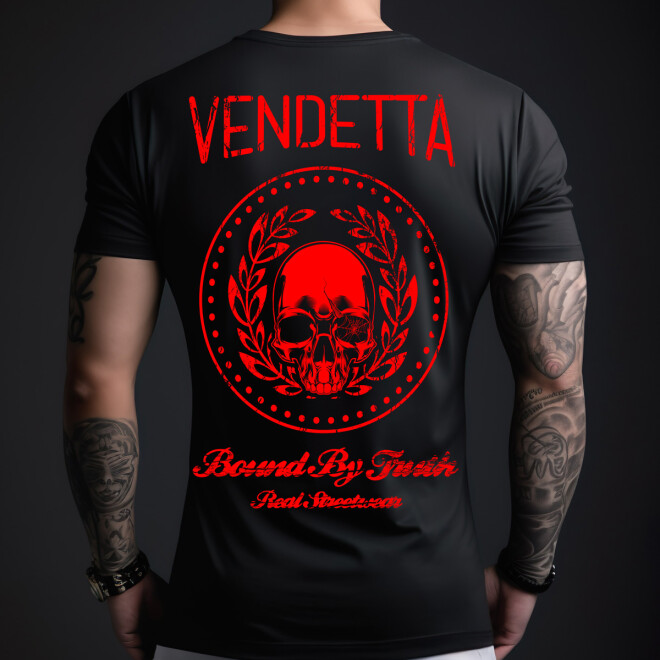 Vendetta Inc. Shirt Bound schwarz-rot VD-1006 11