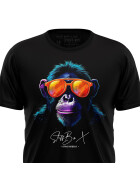 Stuff-Box Cool Monkey Männer Shirt schwarz 1015 22
