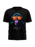 Stuff-Box Cool Monkey Männer Shirt schwarz 1015 3