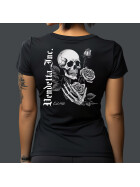 Vendetta Inc. Damen Shirt Skull Rose Dyed schwarz 000241