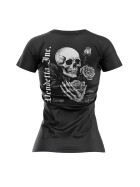 Vendetta Inc. ladies shirt Skull Rose Dyed black 00024