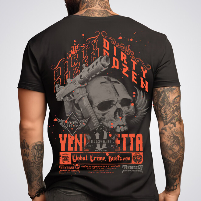 Vendetta Inc. Shirt Dirty B. schwarz VD-1300 1