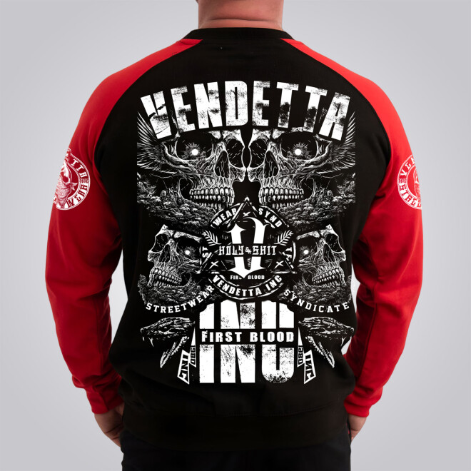Vendetta Inc. Herren Sweatshirt Four Skull schwarz VD-4029 1