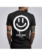 Stuff-Box Männer Shirt Smiley 2,0 schwarz 1021 11