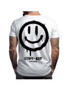 Stuff-Box Männer Shirt Smiley 2.0 weiß 1021 33