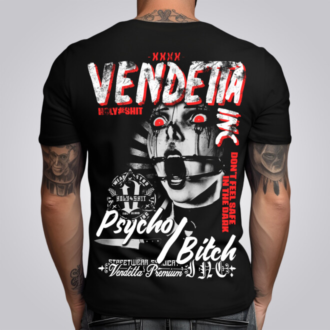 Vendetta Inc. T-Shirt Psycho XXX schwarz VD-1308 1