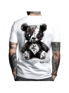 Stuff-Box Herren Shirt weiß Evil Bear STB-1027