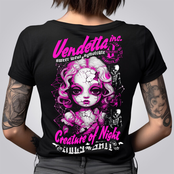 Vendetta Inc. Shirt V-Ausschnitt Sweet schwarz 11