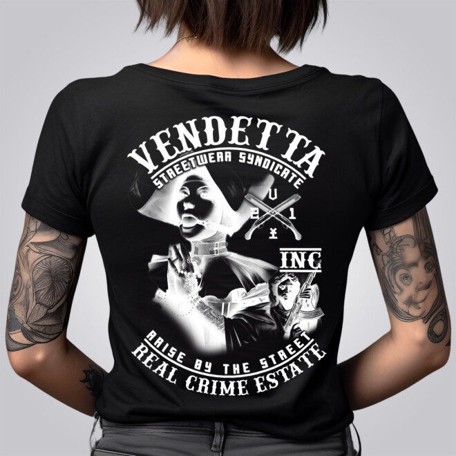 Vendetta Inc. Shirt V-Ausschnitt Estate schwarz 11