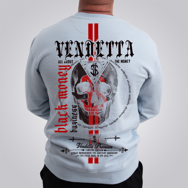 Vendetta Inc. Männer Sweatshirt Money Creamy Blue 11
