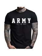 Stuff-Box Herren Shirt schwarz Army 1037