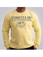 Vendetta Inc. sweatshirt Snake Skull light yellow VD-4034