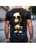 Stuff-Box Herren Shirt Little Skull schwarz 1038 1
