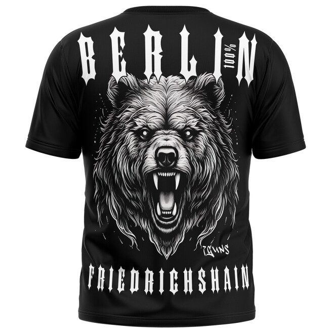 Berlin Shirt - Friedrichshain schwarz Bär 1003 1