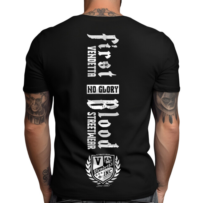 Vendetta Inc. Shirt First Blood schwarz,camo-weiß 1320 1