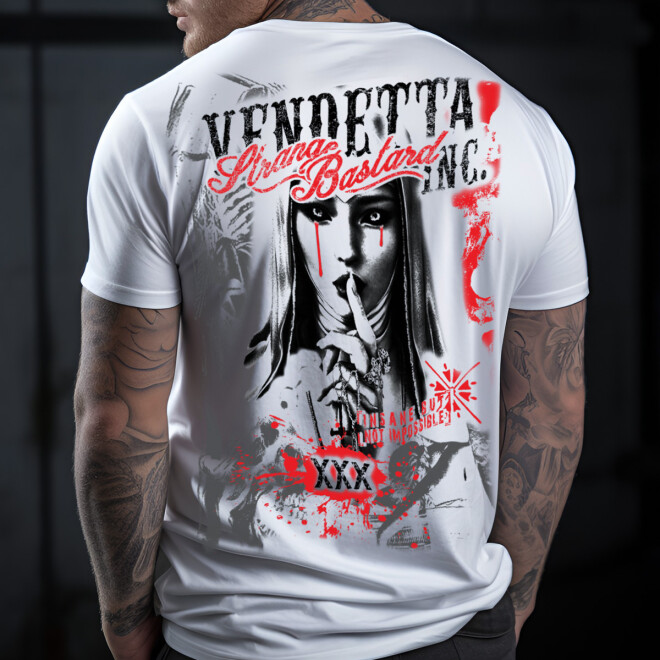 Vendetta Inc. Shirt Bastard weiß 1324 11