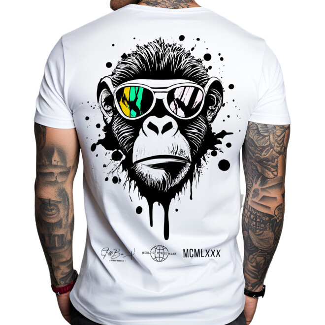 Stuff-Box Shirt Fame Gorilla weiß 1063 1