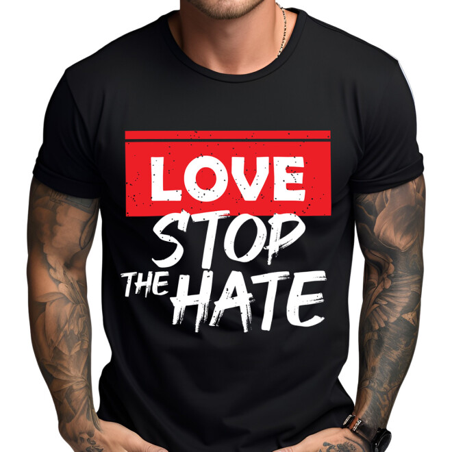 Stuff-Box Shirt schwarz Love & Hate F-0018 11
