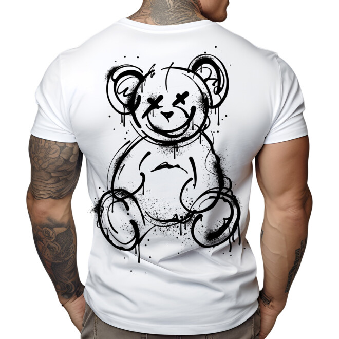 Stuff-Box Shirt weiß Crazy Bear F-0040 1