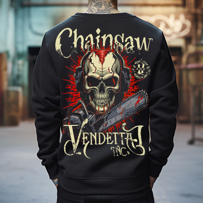 Vendetta Inc. Sweatshirt schwarz Chainsaw VD-4054 11