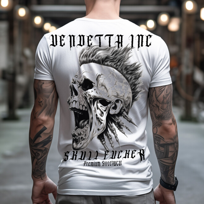 Vendetta Inc. Shirt weiß Skull FXXX VD-1347 1