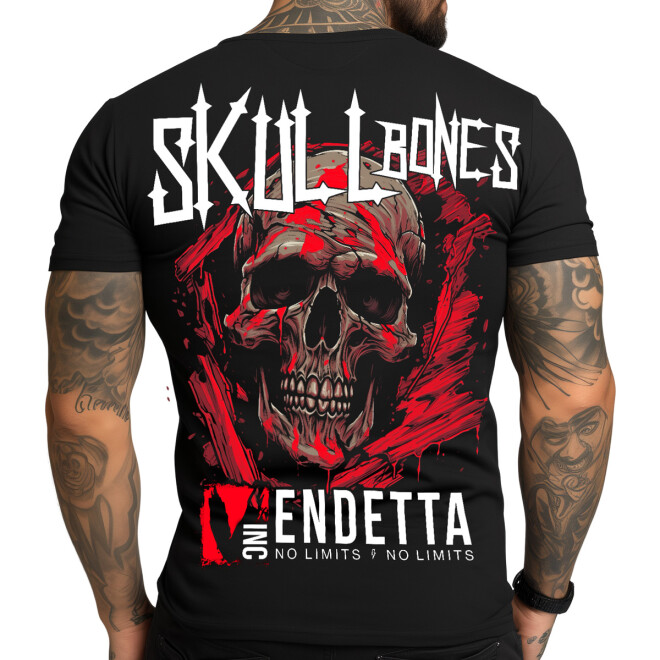 Vendetta Inc. Shirt schwarz Skull Bones VD-1351 1