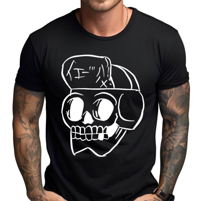 Stuff-Box Shirt schwarz Cool Skull F-0036 11