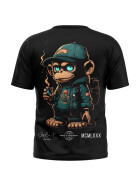 Stuff-Box Shirt schwarz Monkey STB-1109 3