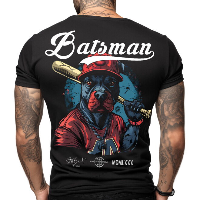 Stuff-Box Shirt schwarz Batsman STB-1110 11