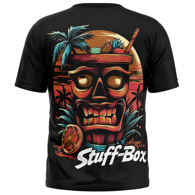 Stuff-Box Shirt schwarz Tiki Hawaii STB-1116 1