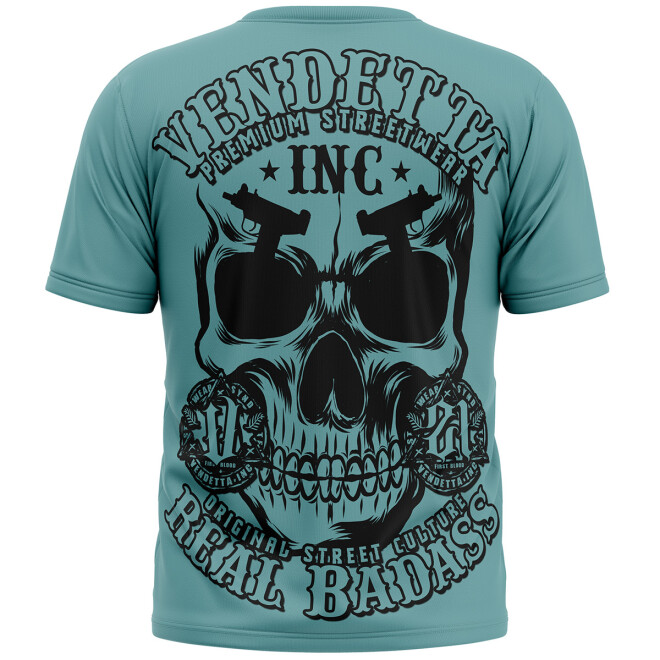 Vendetta Inc. Shirt dusty blue Real Skull VD-1377 11