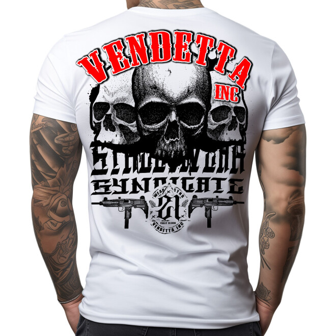 Vendetta Inc. Shirt weiß threes Skull VD-1357 1
