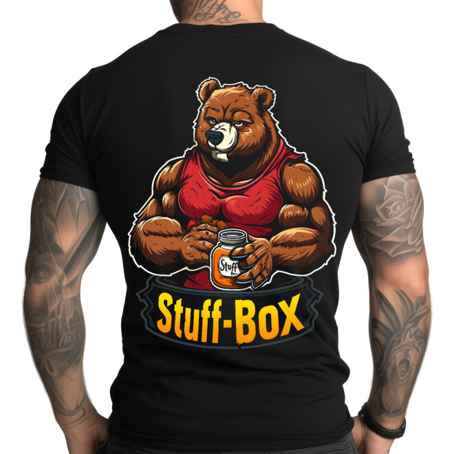 Stuff-Box Shirt schwarz Grizzly STB-1123 1