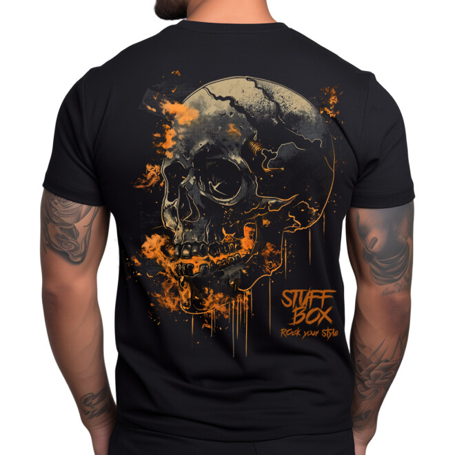Stuff-Box Shirt schwarz Skull 3.0 STB-1126 1